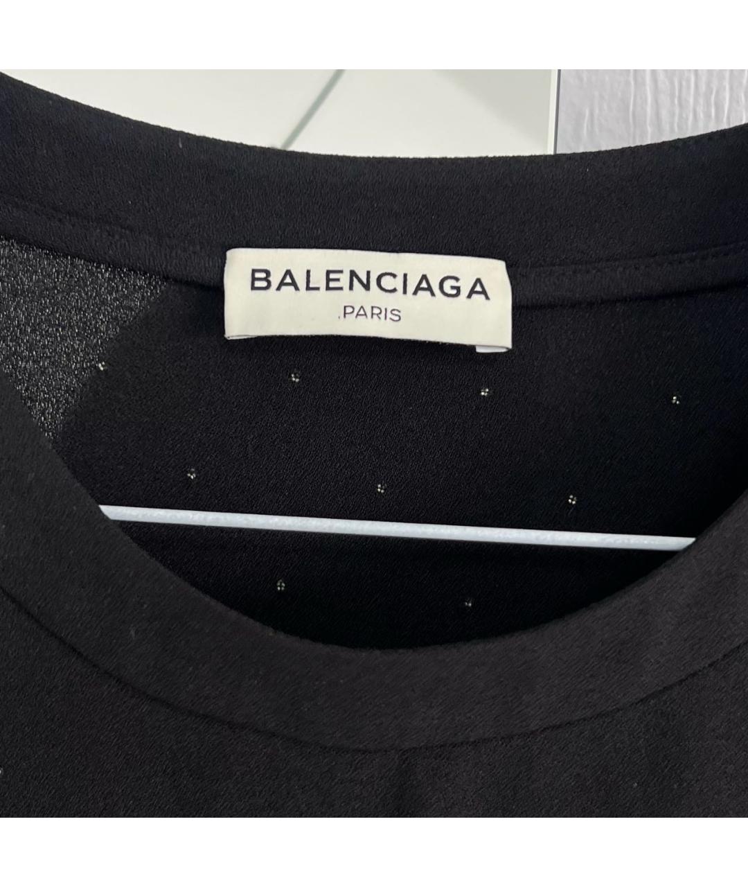 BALENCIAGA Черная полиэстеровая блузы, фото 3