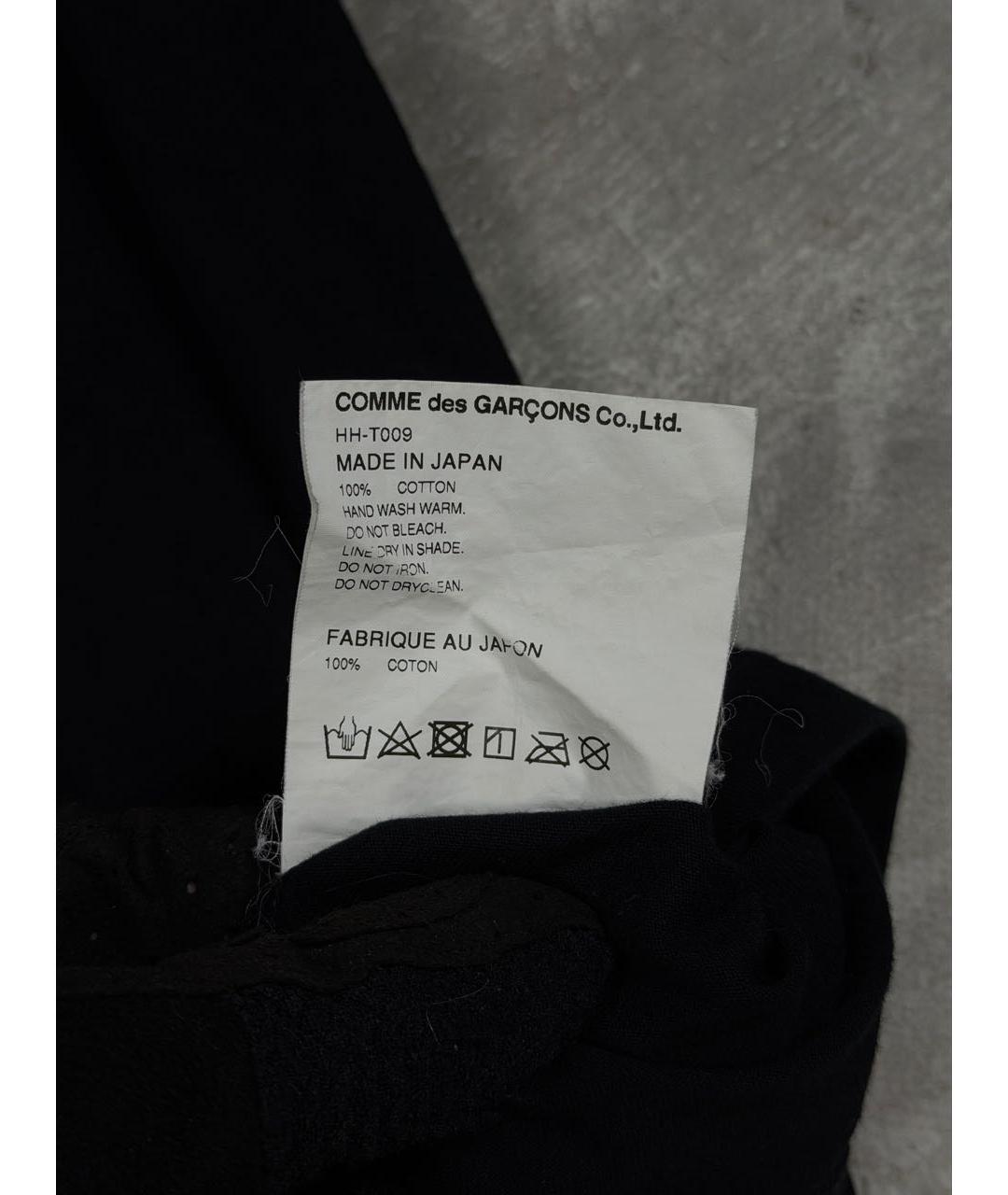 COMME DES GARÇONS Черная хлопковая футболка, фото 7
