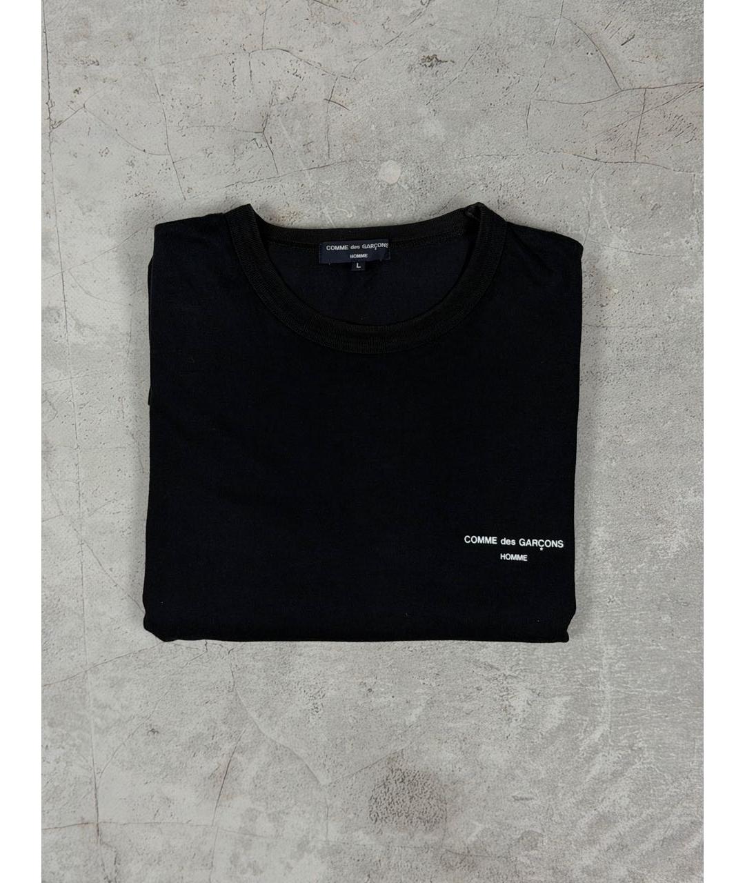 COMME DES GARÇONS Черная хлопковая футболка, фото 8