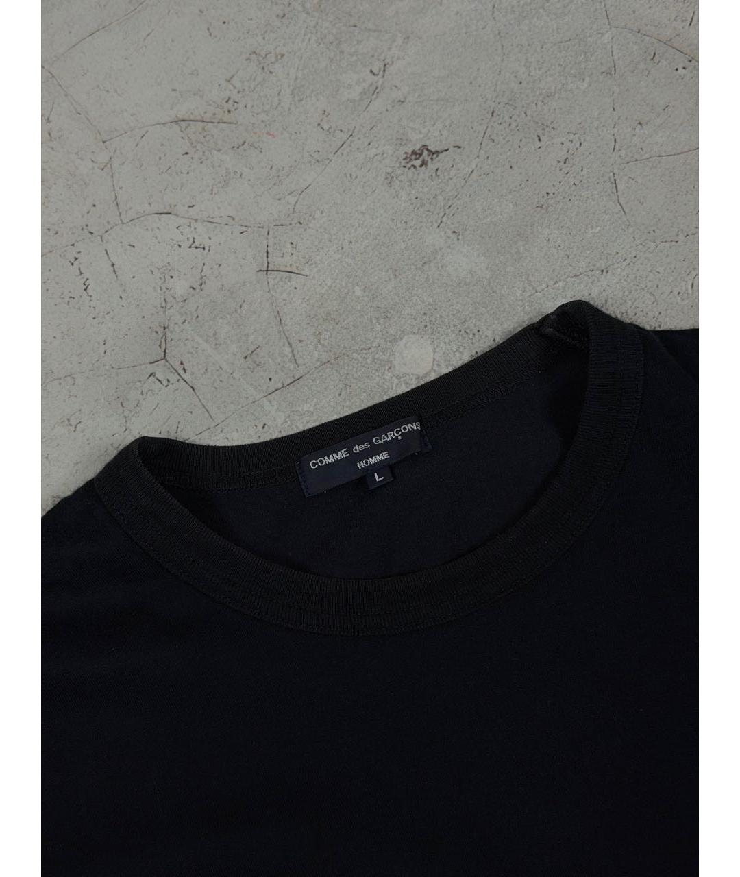 COMME DES GARÇONS Черная хлопковая футболка, фото 3