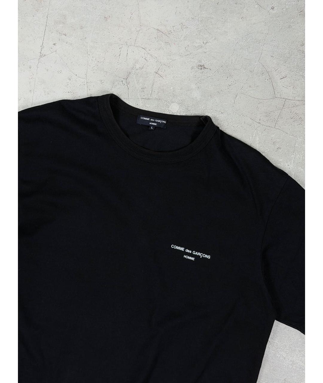 COMME DES GARÇONS Черная хлопковая футболка, фото 2