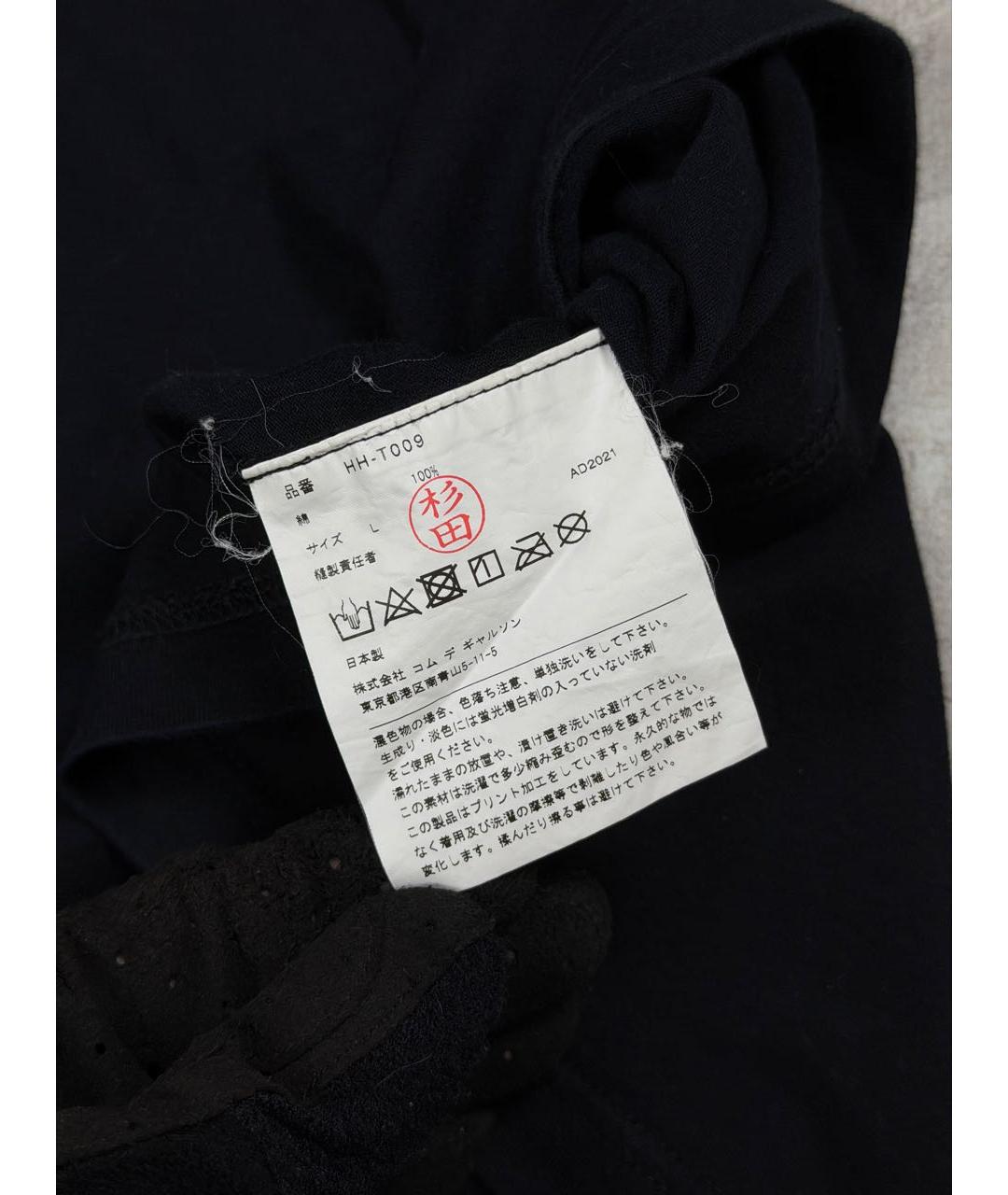 COMME DES GARÇONS Черная хлопковая футболка, фото 6