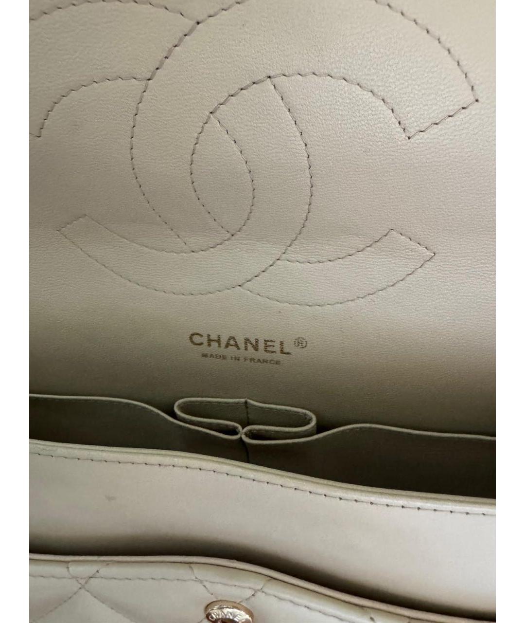 CHANEL Бежевая кожаная сумка через плечо, фото 8