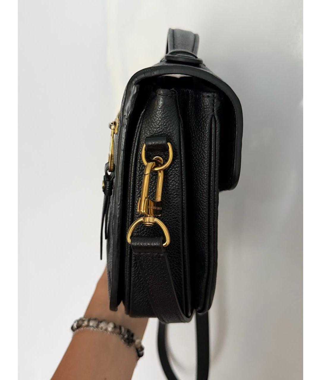 LOUIS VUITTON Черная кожаная сумка через плечо, фото 2