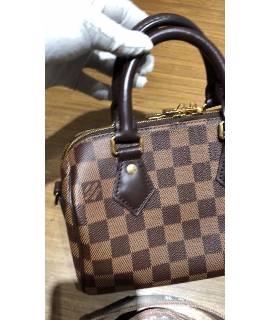 LOUIS VUITTON Коричневая плетеная сумка с короткими ручками, фото 9