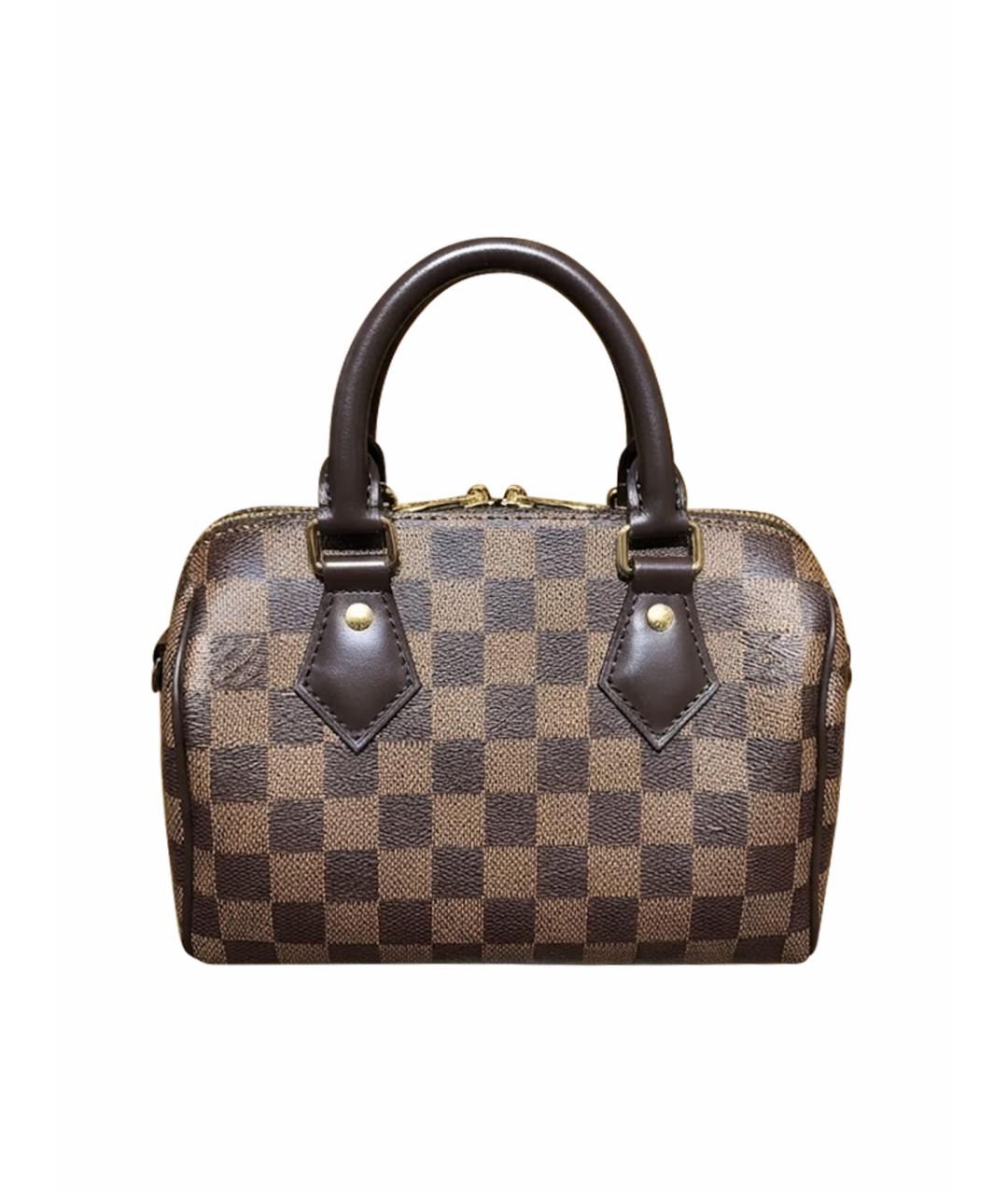LOUIS VUITTON Коричневая плетеная сумка с короткими ручками, фото 1
