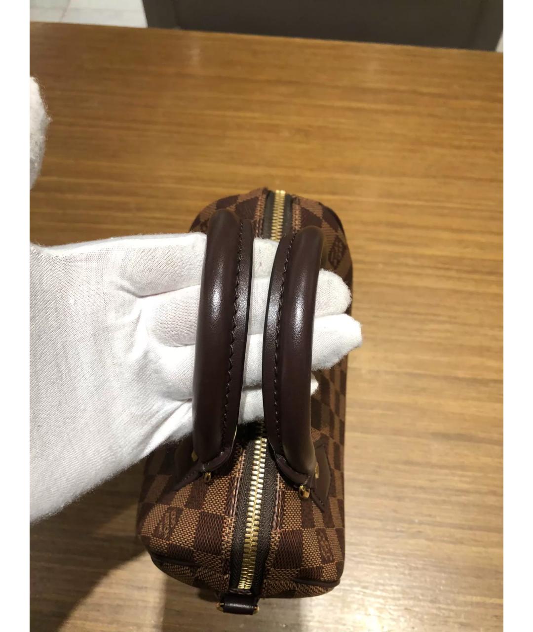 LOUIS VUITTON Коричневая плетеная сумка с короткими ручками, фото 2