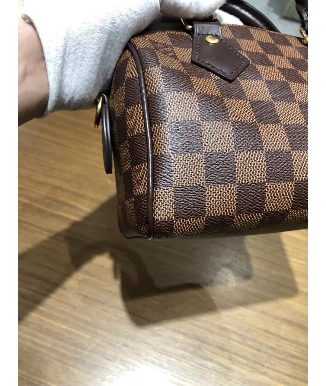 LOUIS VUITTON Коричневая плетеная сумка с короткими ручками, фото 3
