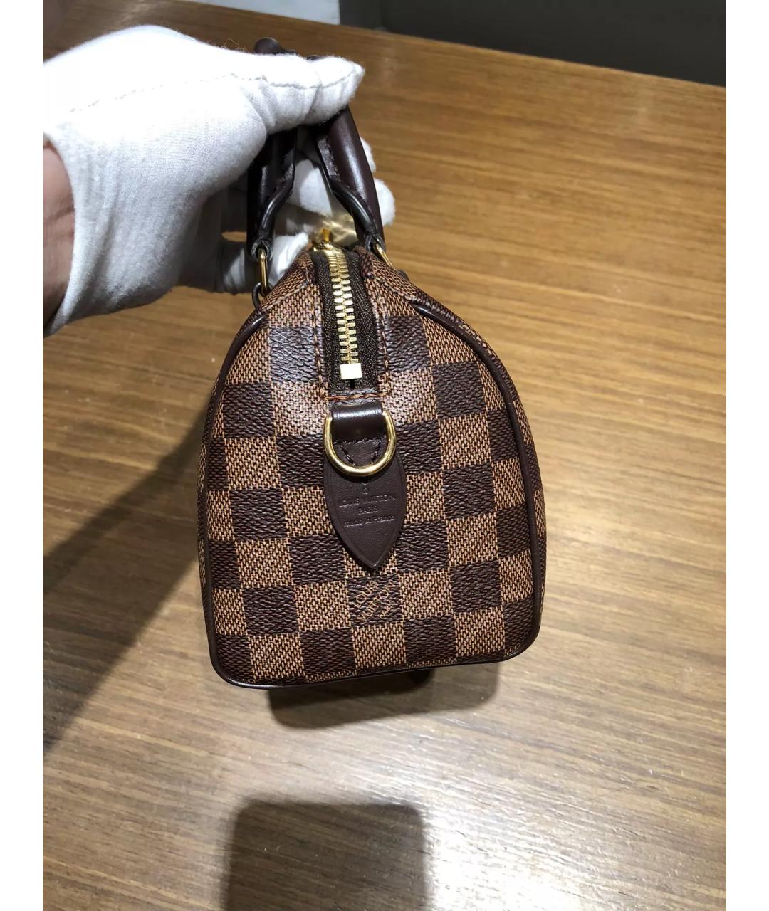 LOUIS VUITTON Коричневая плетеная сумка с короткими ручками, фото 8