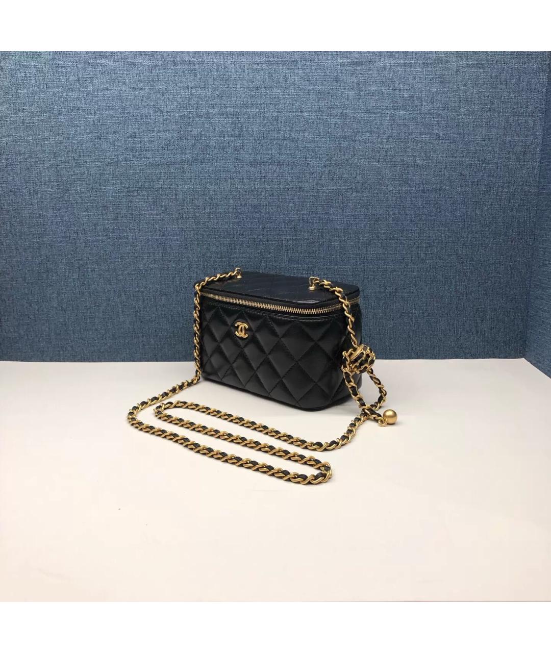 CHANEL Черная кожаная сумка через плечо, фото 4