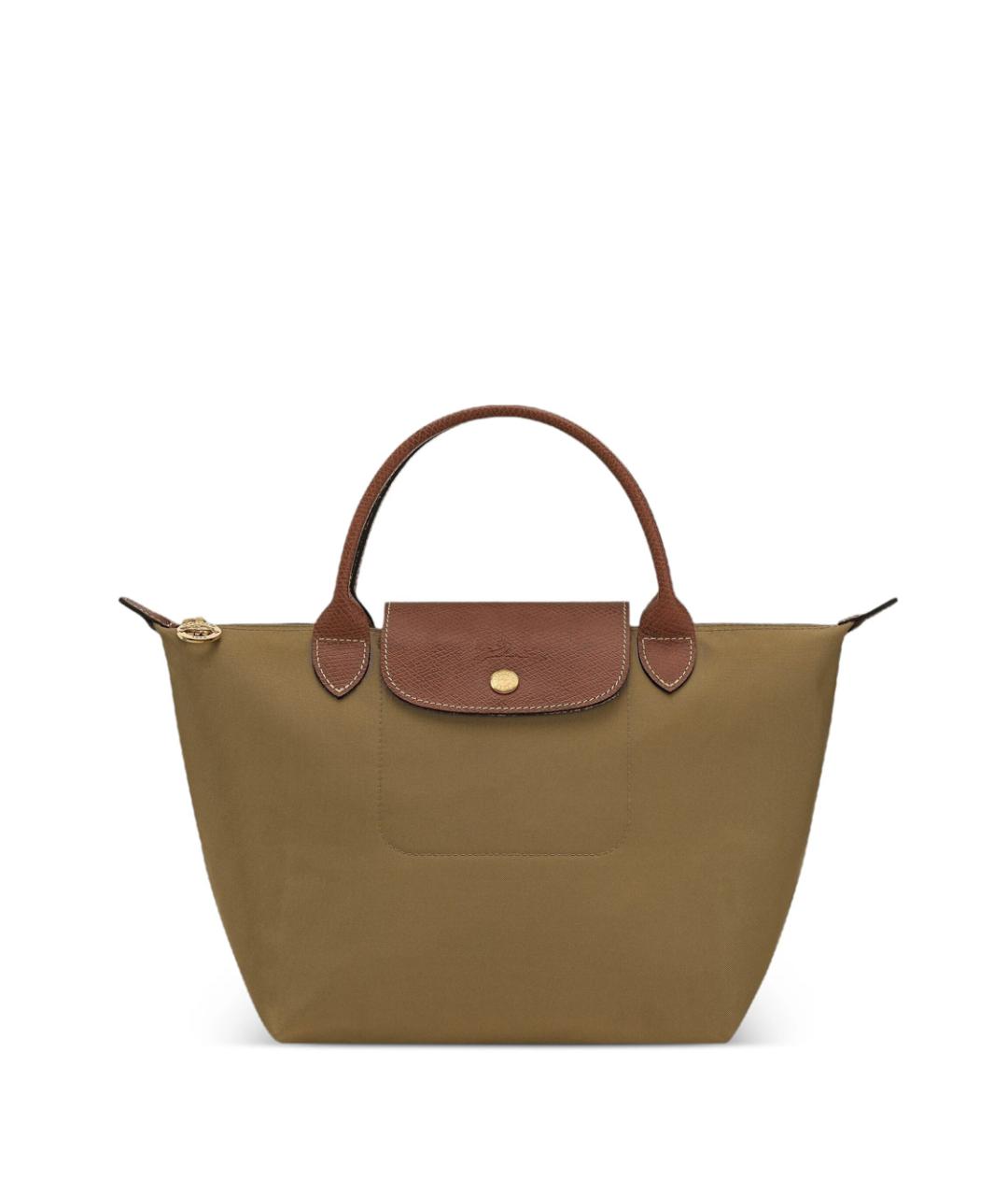 LONGCHAMP Зеленая синтетическая сумка тоут, фото 1