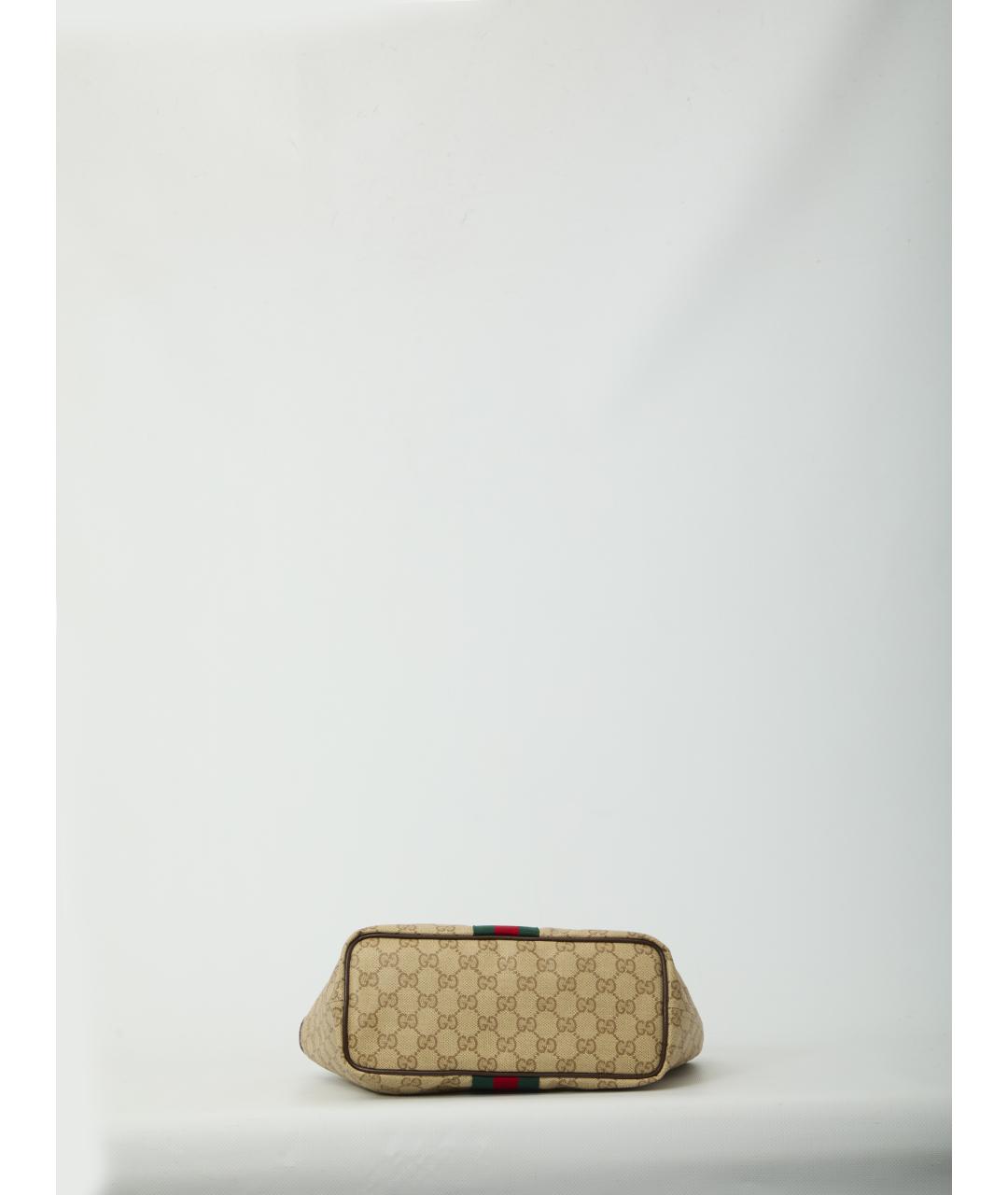 GUCCI Бежевая канва сумка тоут, фото 3