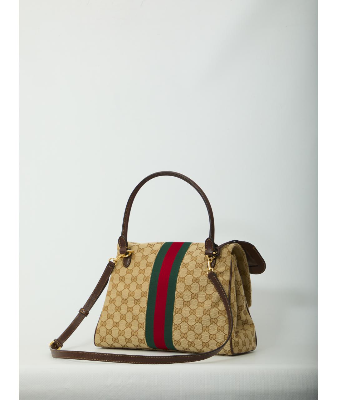 GUCCI Бежевая канва сумка тоут, фото 2
