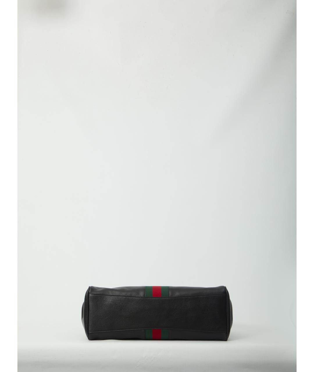 GUCCI Черная кожаная сумка тоут, фото 3