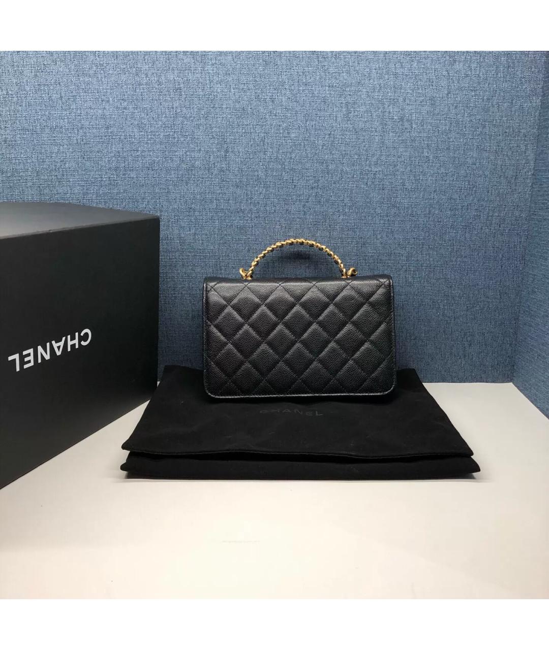 CHANEL Черная кожаная сумка через плечо, фото 4