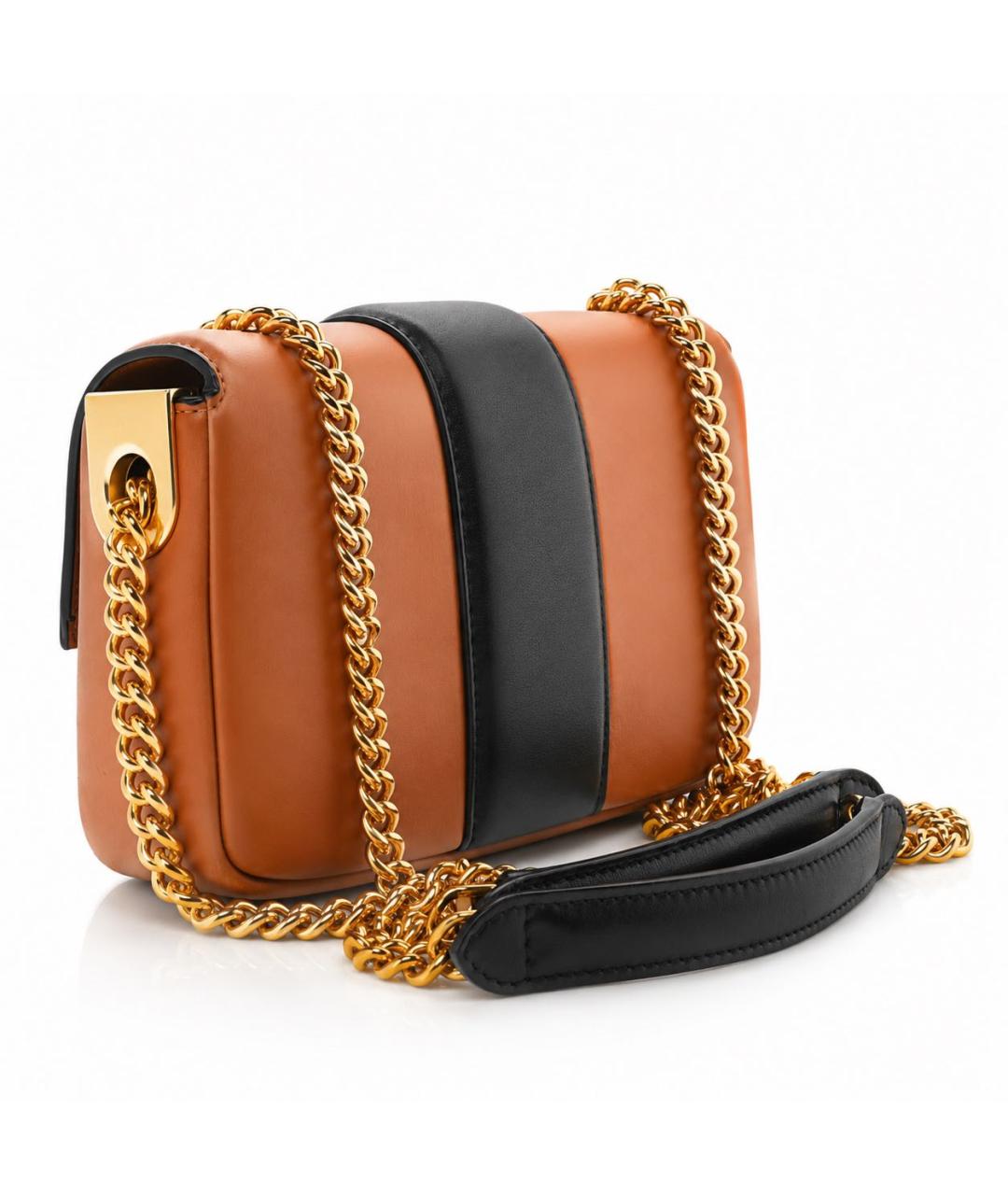 FENDI Коричневая кожаная сумка через плечо, фото 4