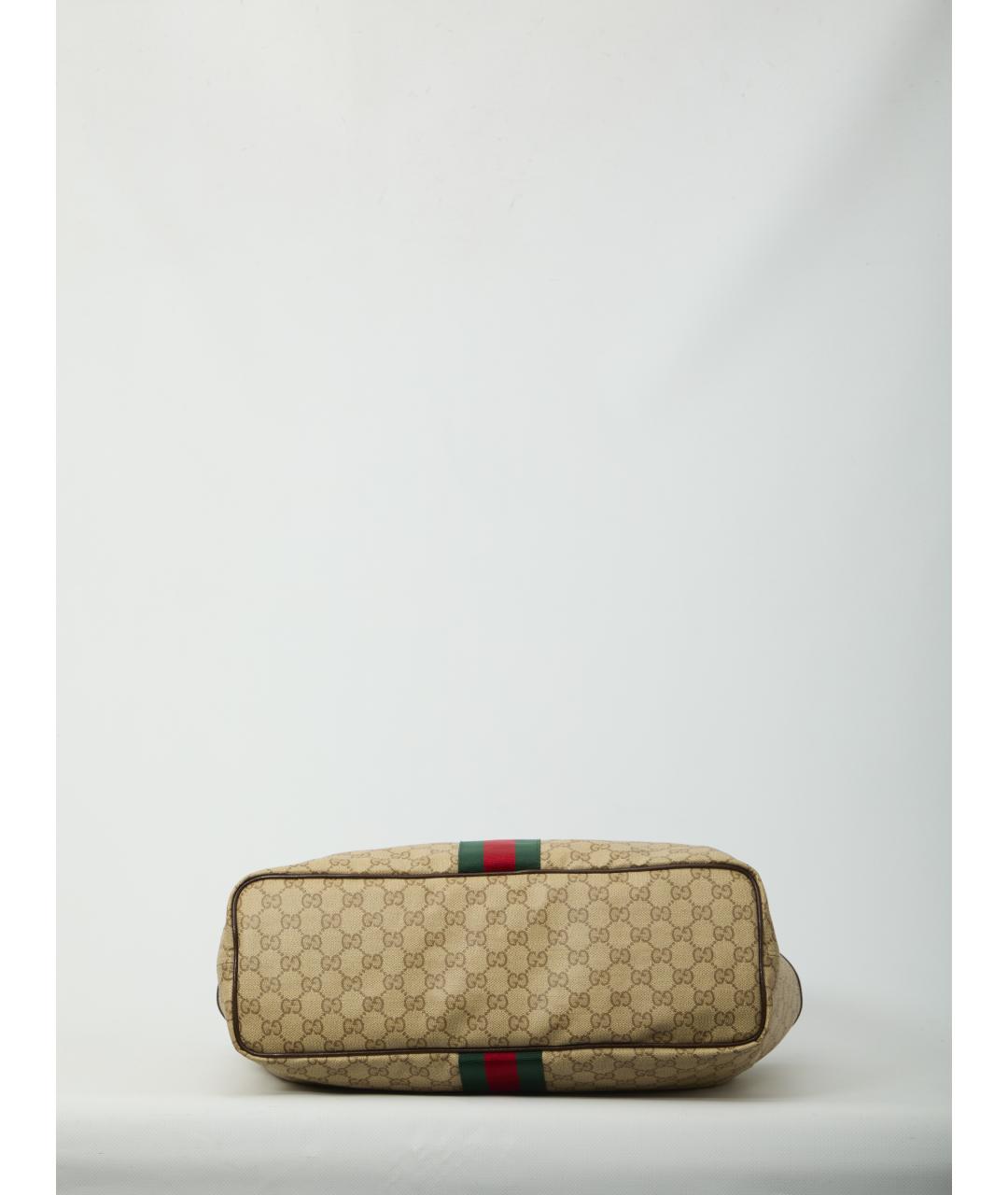 GUCCI Бежевая канва сумка тоут, фото 3