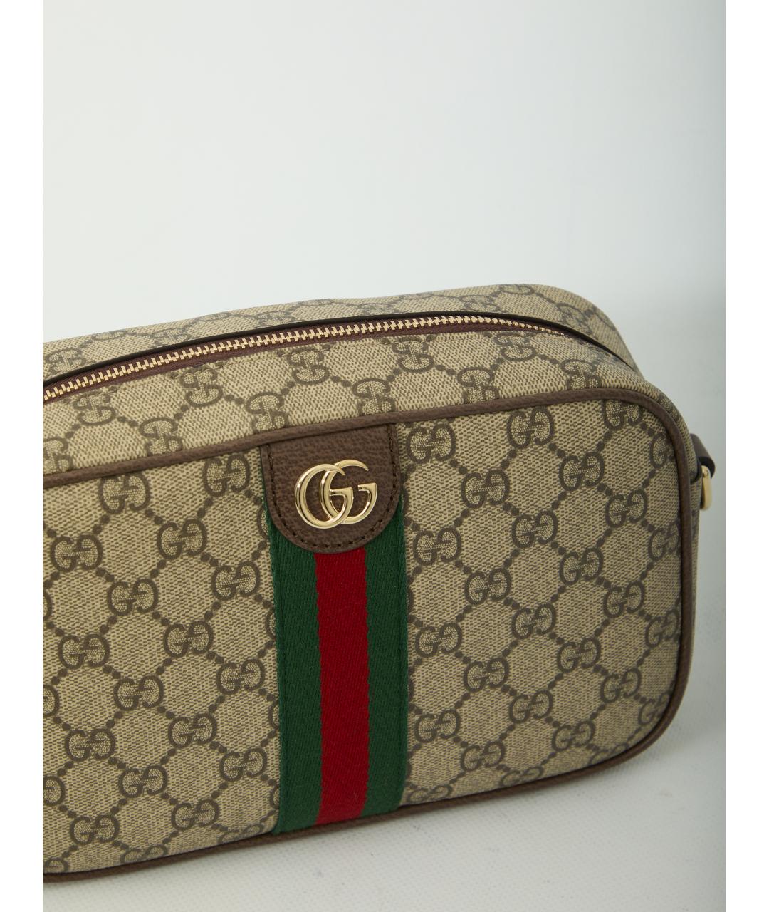 GUCCI Бежевая канва сумка через плечо, фото 4