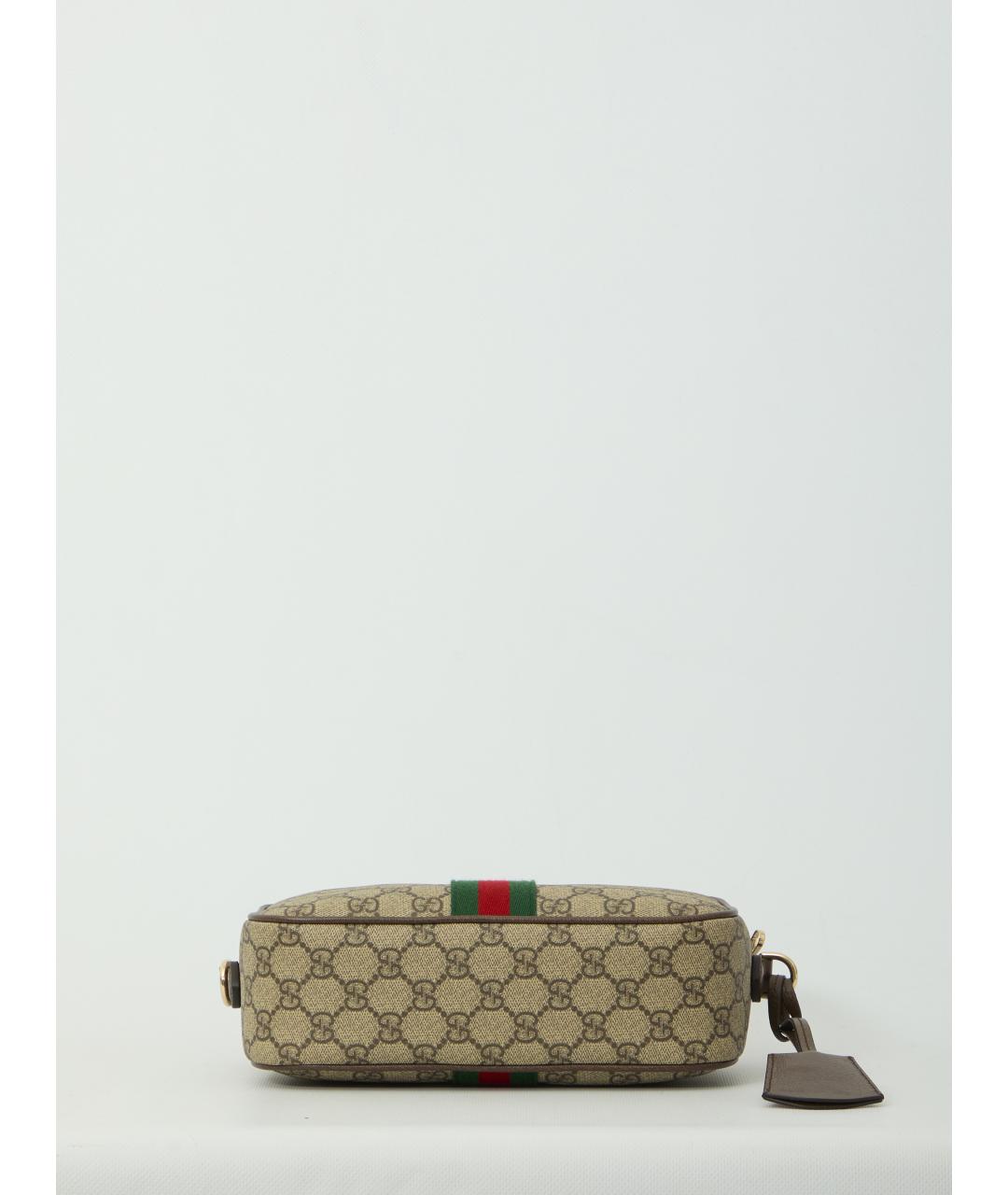 GUCCI Бежевая канва сумка через плечо, фото 3