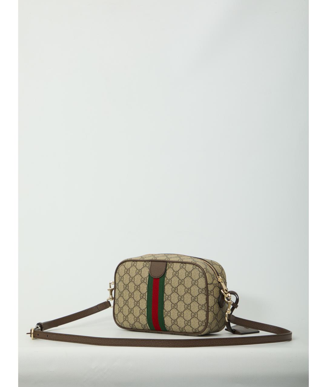GUCCI Бежевая канва сумка через плечо, фото 2