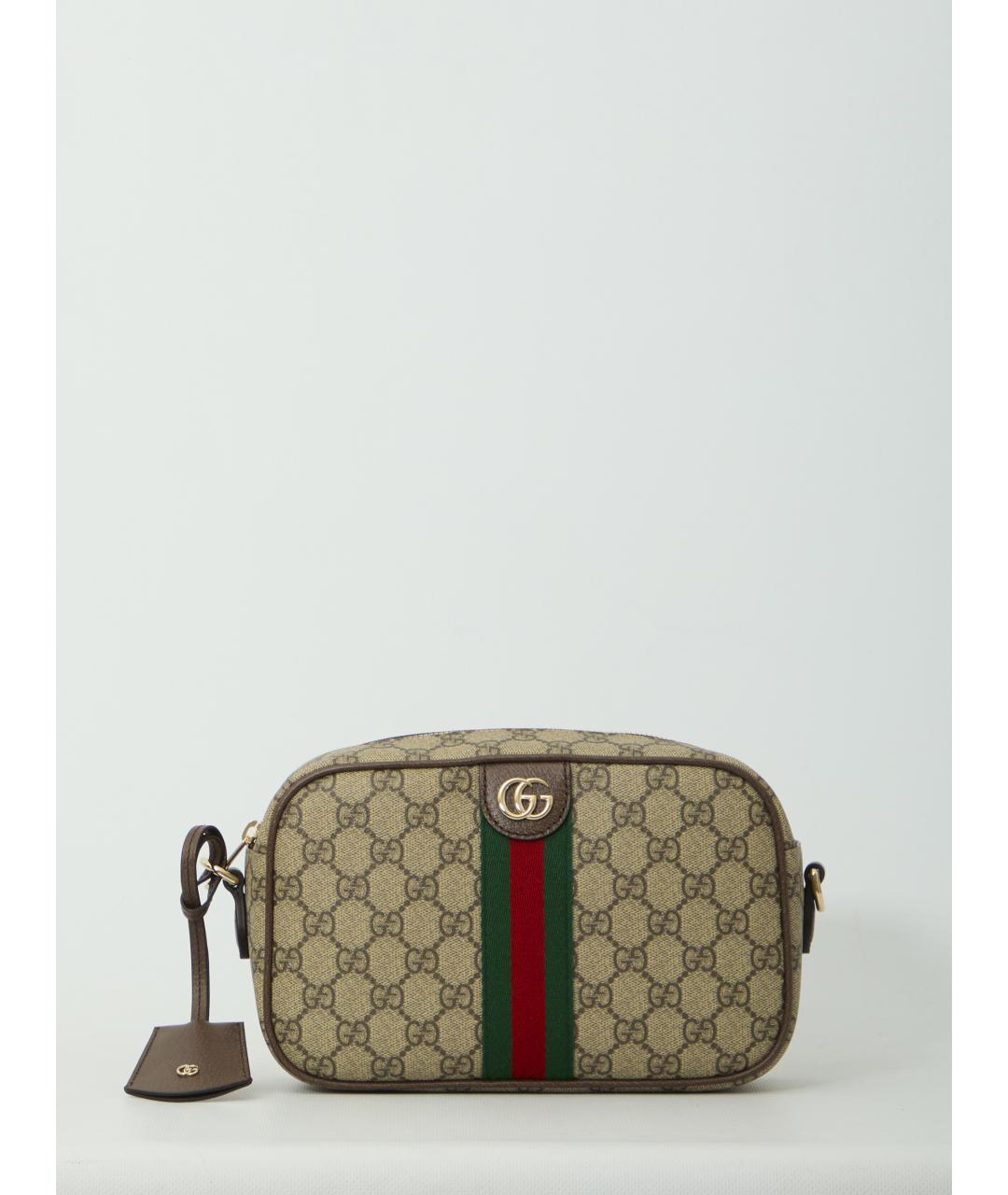 GUCCI Бежевая канва сумка через плечо, фото 5
