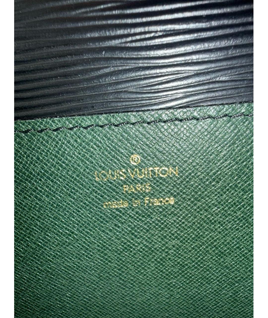 LOUIS VUITTON Черный кожаный портфель, фото 6