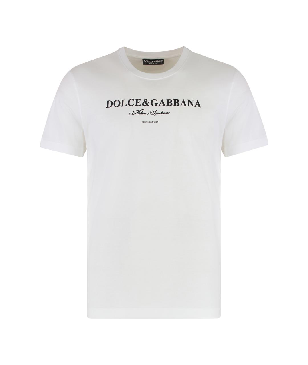 DOLCE&GABBANA Белая хлопковая футболка, фото 1