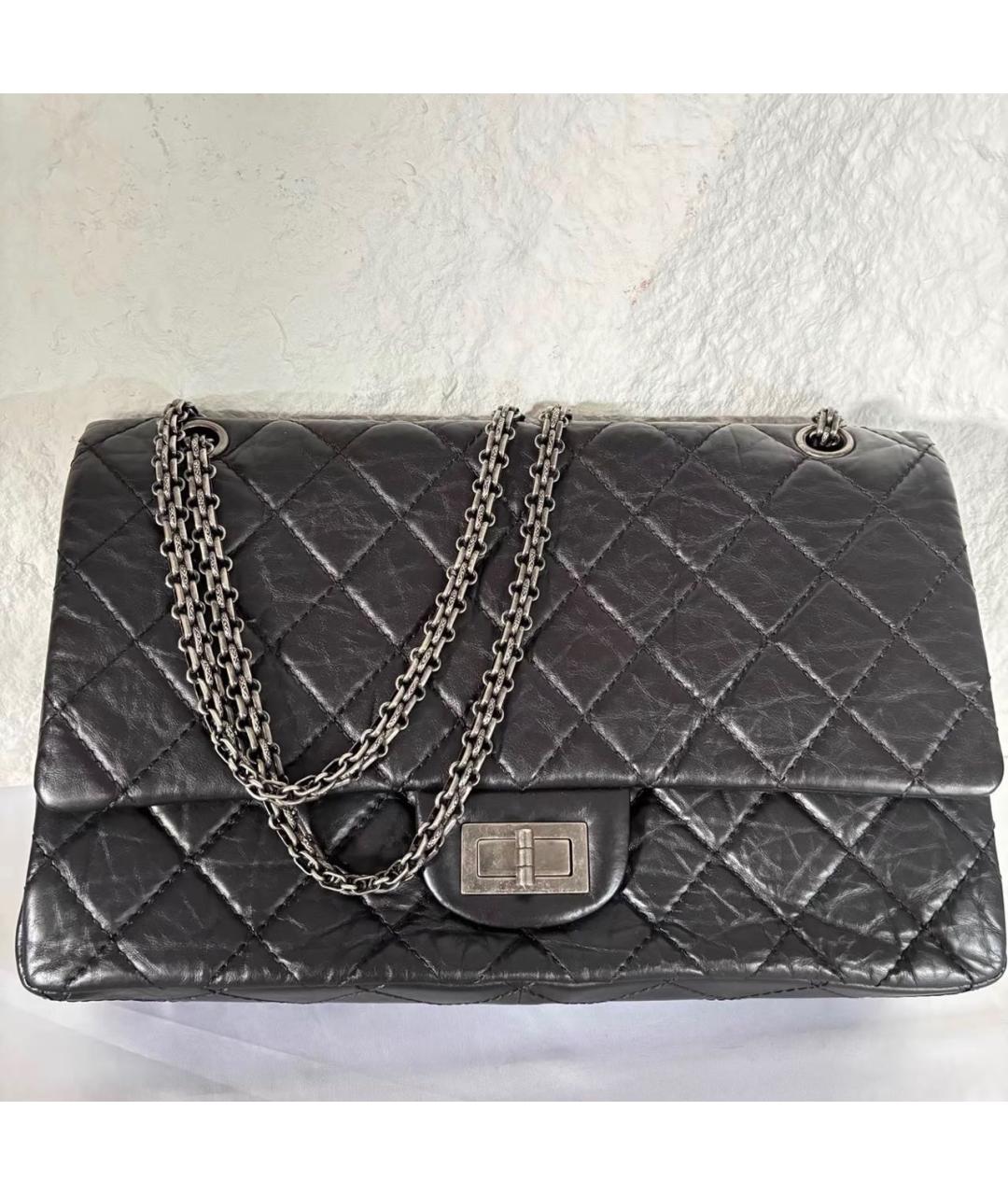 CHANEL Черная кожаная сумка тоут, фото 7