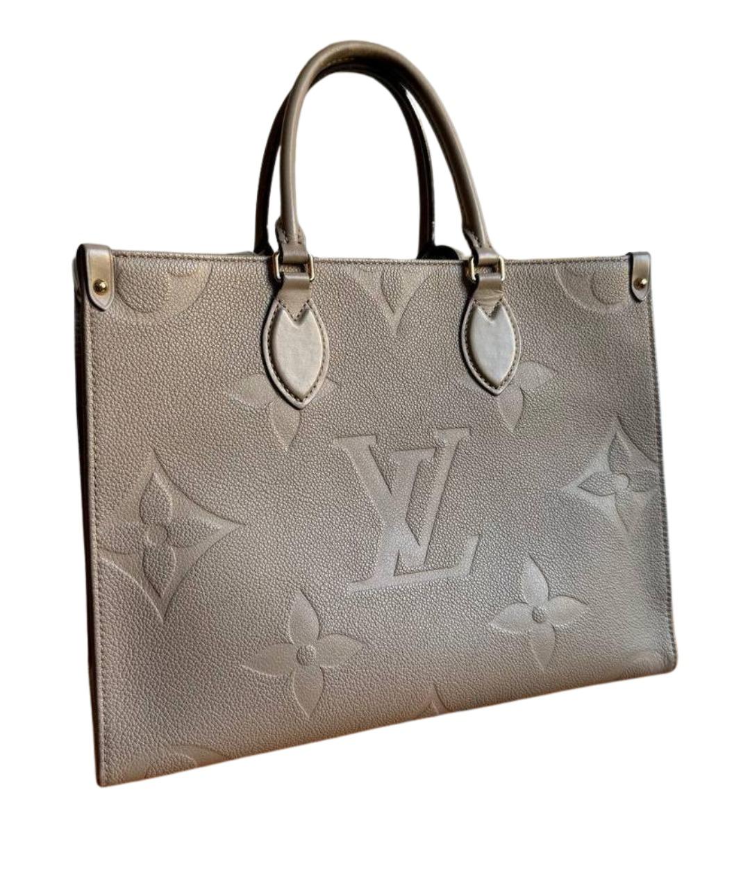 LOUIS VUITTON Серая кожаная сумка тоут, фото 1