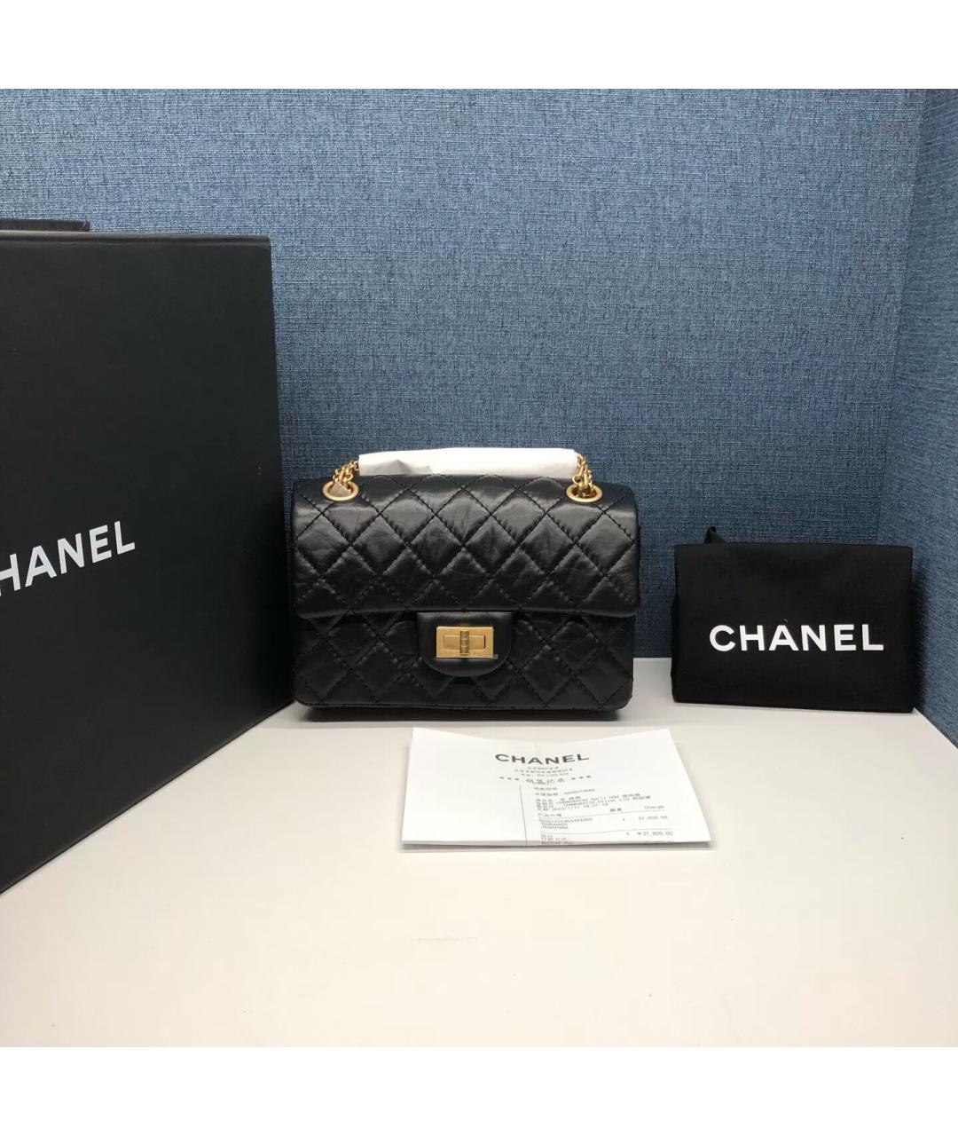 CHANEL Черная кожаная сумка через плечо, фото 8