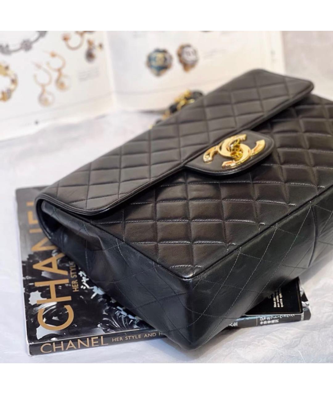 CHANEL Черная кожаная сумка через плечо, фото 4