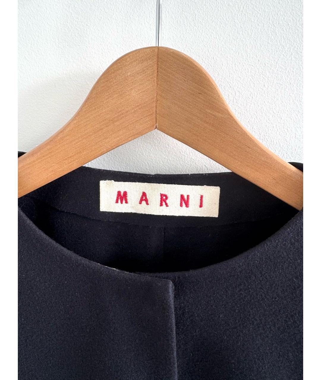 MARNI Темно-синяя шерстяная куртка, фото 4