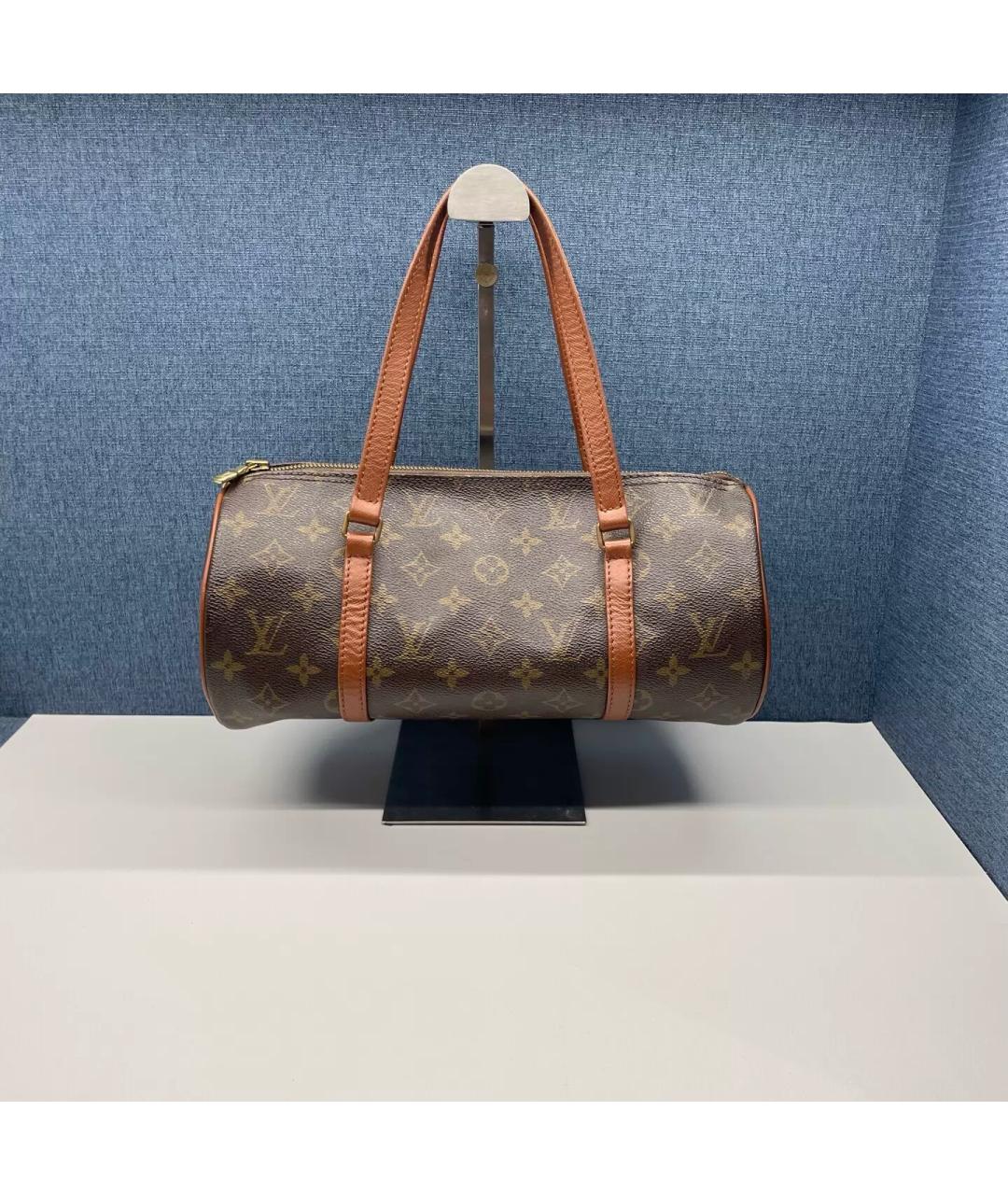 LOUIS VUITTON Коричневая канва сумка через плечо, фото 9