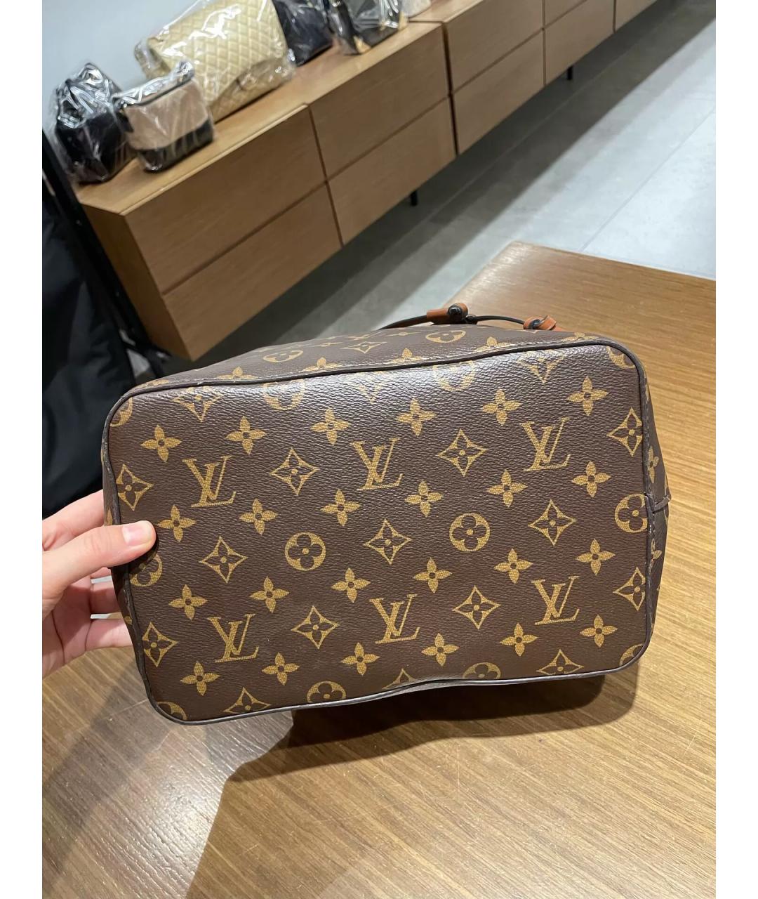 LOUIS VUITTON Коричневая канва сумка через плечо, фото 3