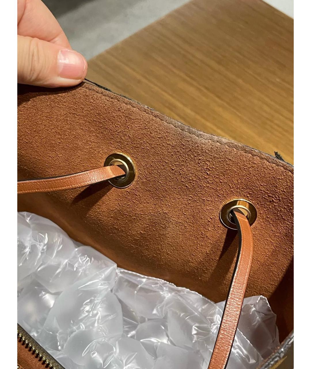 LOUIS VUITTON Коричневая канва сумка через плечо, фото 7
