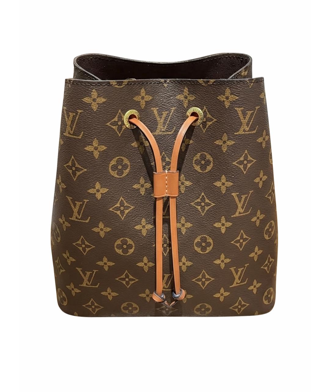 LOUIS VUITTON Коричневая канва сумка через плечо, фото 10