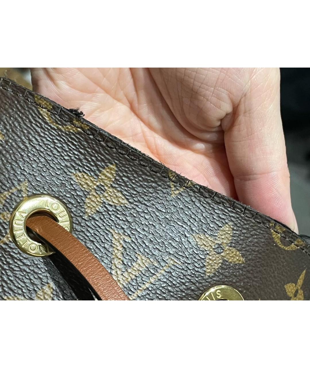 LOUIS VUITTON Коричневая канва сумка через плечо, фото 5