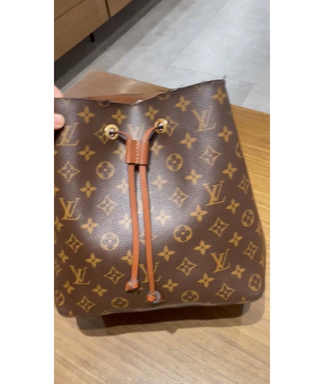 LOUIS VUITTON Коричневая канва сумка через плечо, фото 9