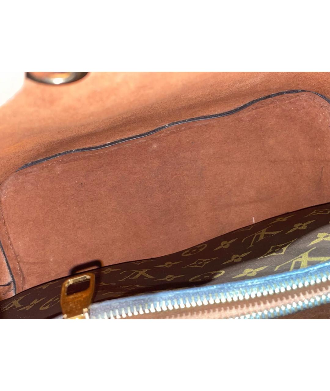 LOUIS VUITTON Коричневая канва сумка через плечо, фото 8