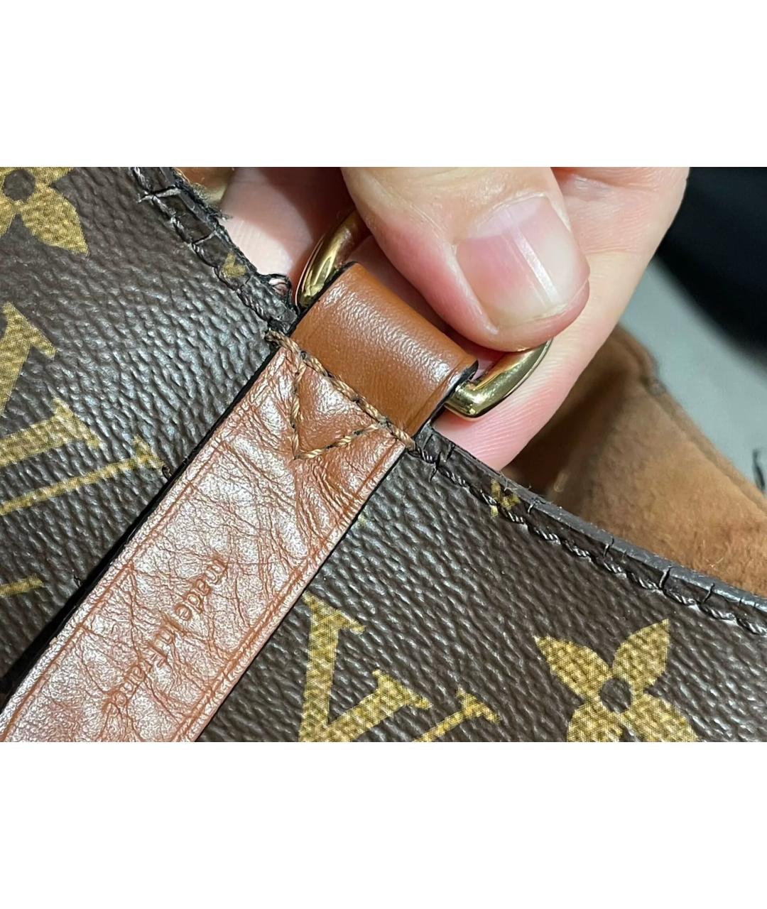 LOUIS VUITTON Коричневая канва сумка через плечо, фото 6