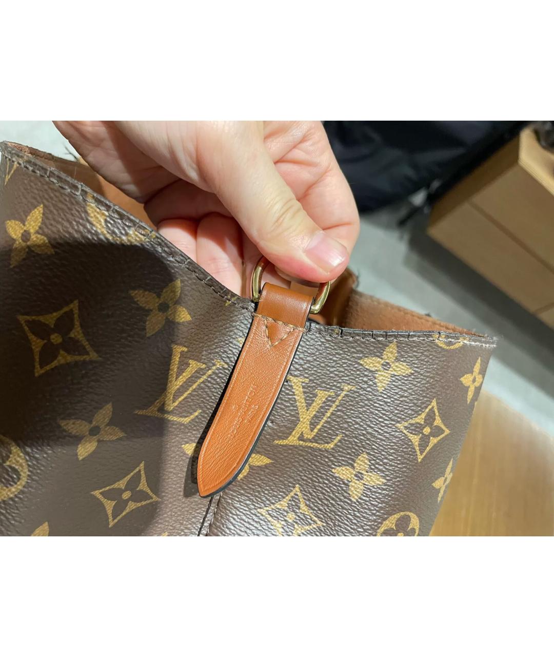 LOUIS VUITTON Коричневая канва сумка через плечо, фото 4