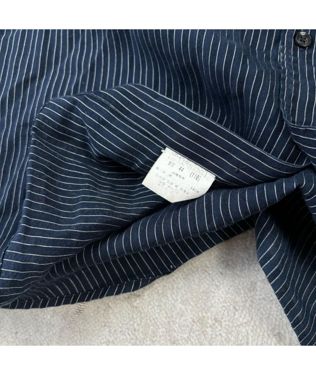 BALENCIAGA Темно-синяя хлопковая кэжуал рубашка, фото 8
