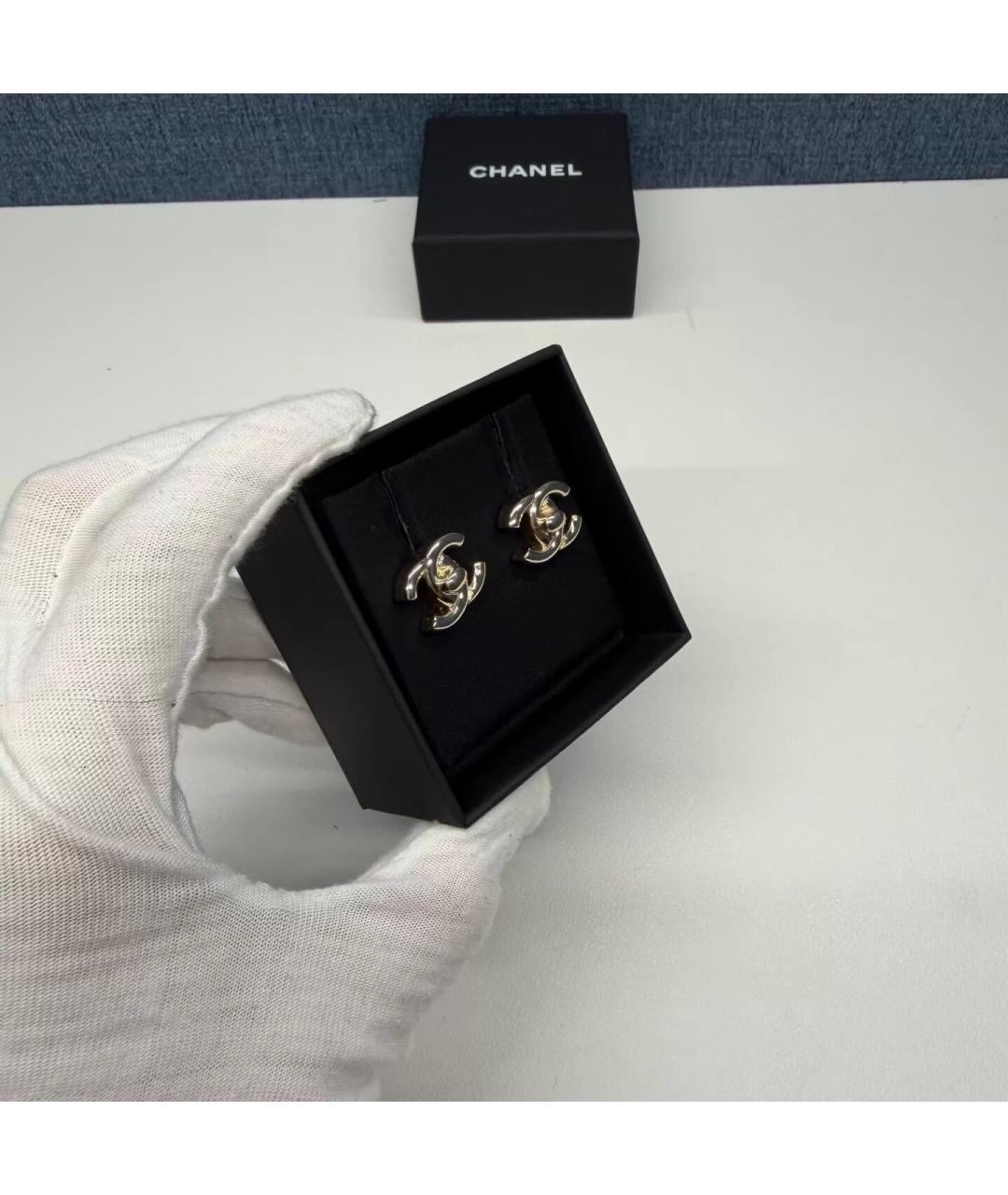 CHANEL Золотые позолоченные серьги, фото 5