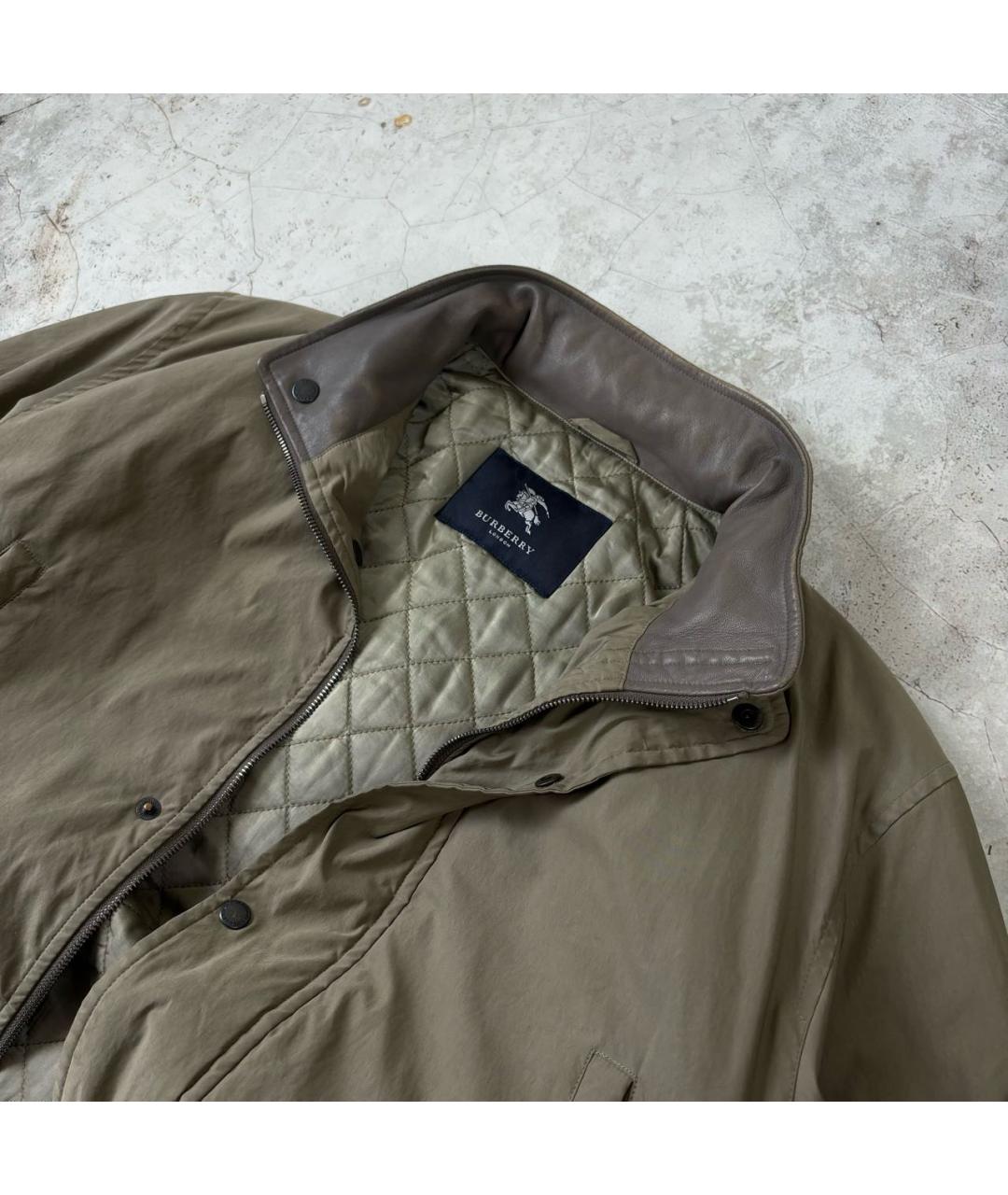 BURBERRY Хаки нейлоновая куртка, фото 2