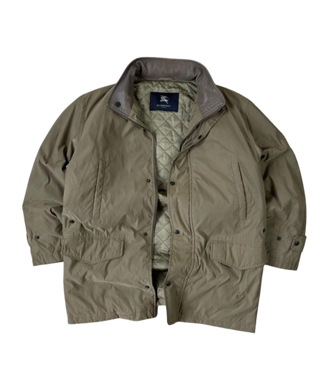 BURBERRY Хаки нейлоновая куртка, фото 1