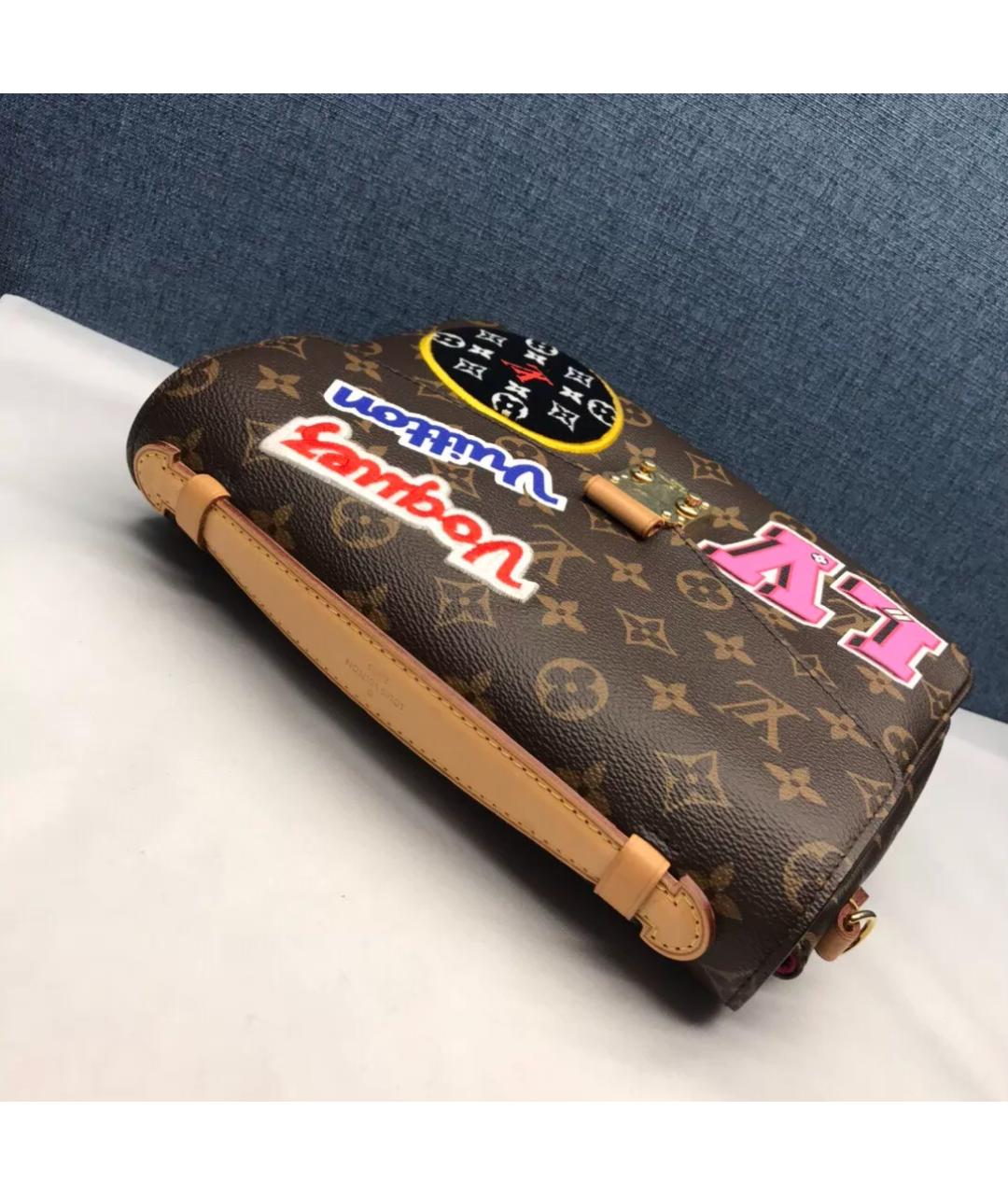 LOUIS VUITTON Коричневая канва сумка с короткими ручками, фото 4