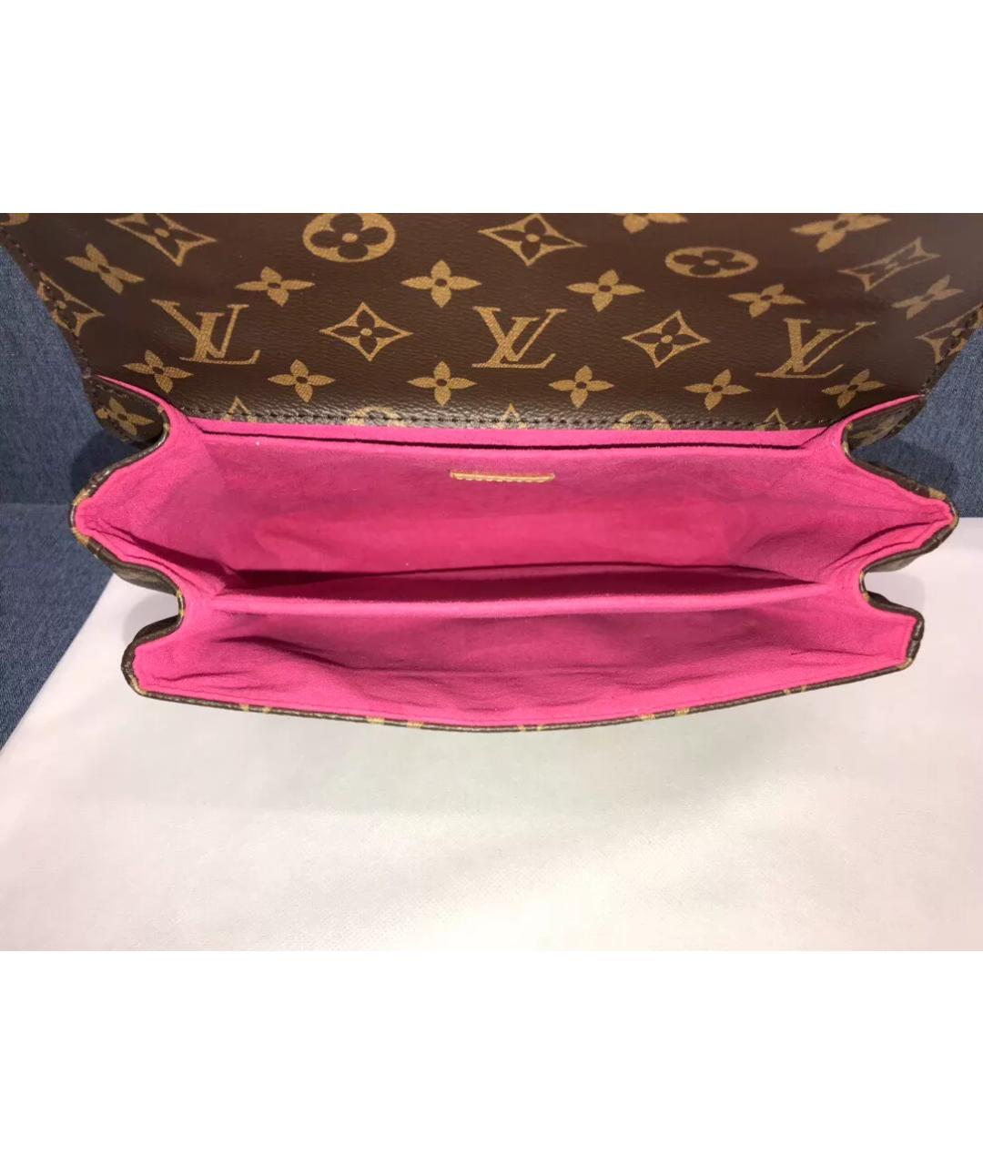 LOUIS VUITTON Коричневая канва сумка с короткими ручками, фото 8