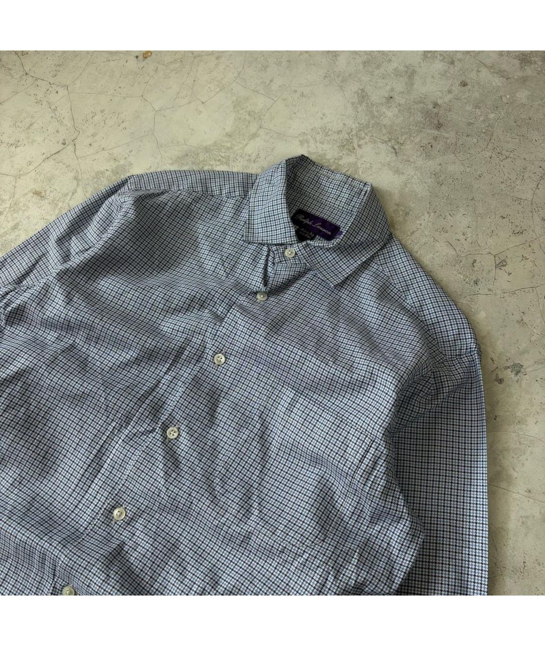 RALPH LAUREN PURPLE LABEL Голубая хлопковая кэжуал рубашка, фото 2