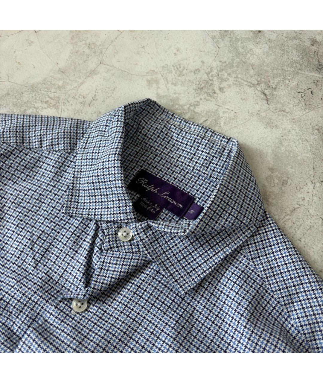 RALPH LAUREN PURPLE LABEL Голубая хлопковая кэжуал рубашка, фото 3