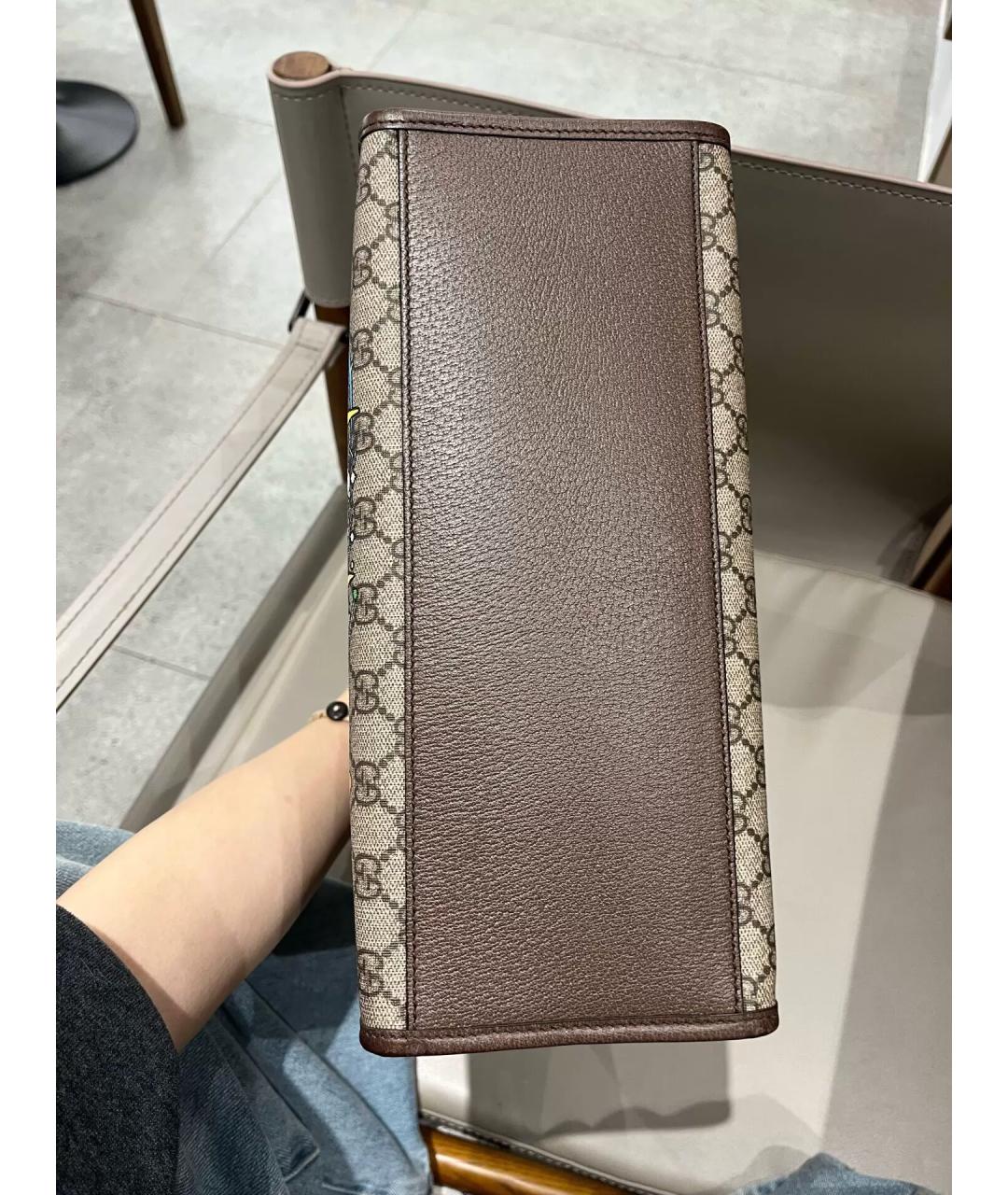 GUCCI Бежевая канва сумка тоут, фото 5